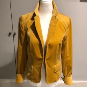JCrew mustard velvet jacket